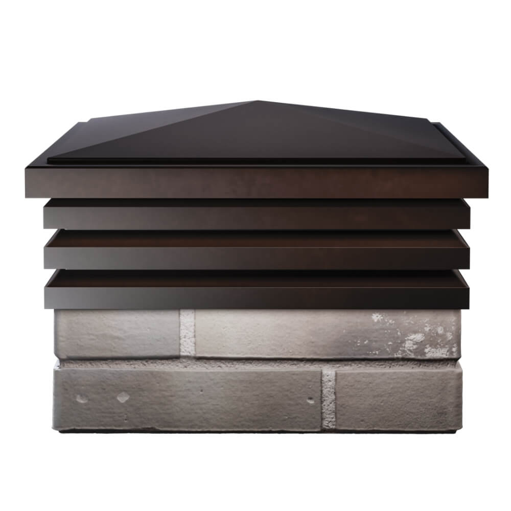 Колпак Zking Бона ХайТек Коричневый на столб 1.5х1.5 кирпича (385х385мм) Анапа фото