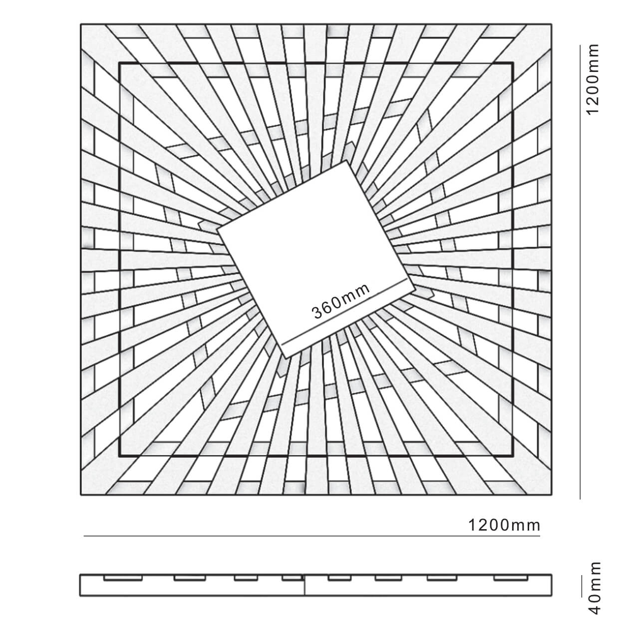 Приствольная решетка для дерева ZKING ATMOSPHERE 1.2х1.2м Черная в Анапе фото