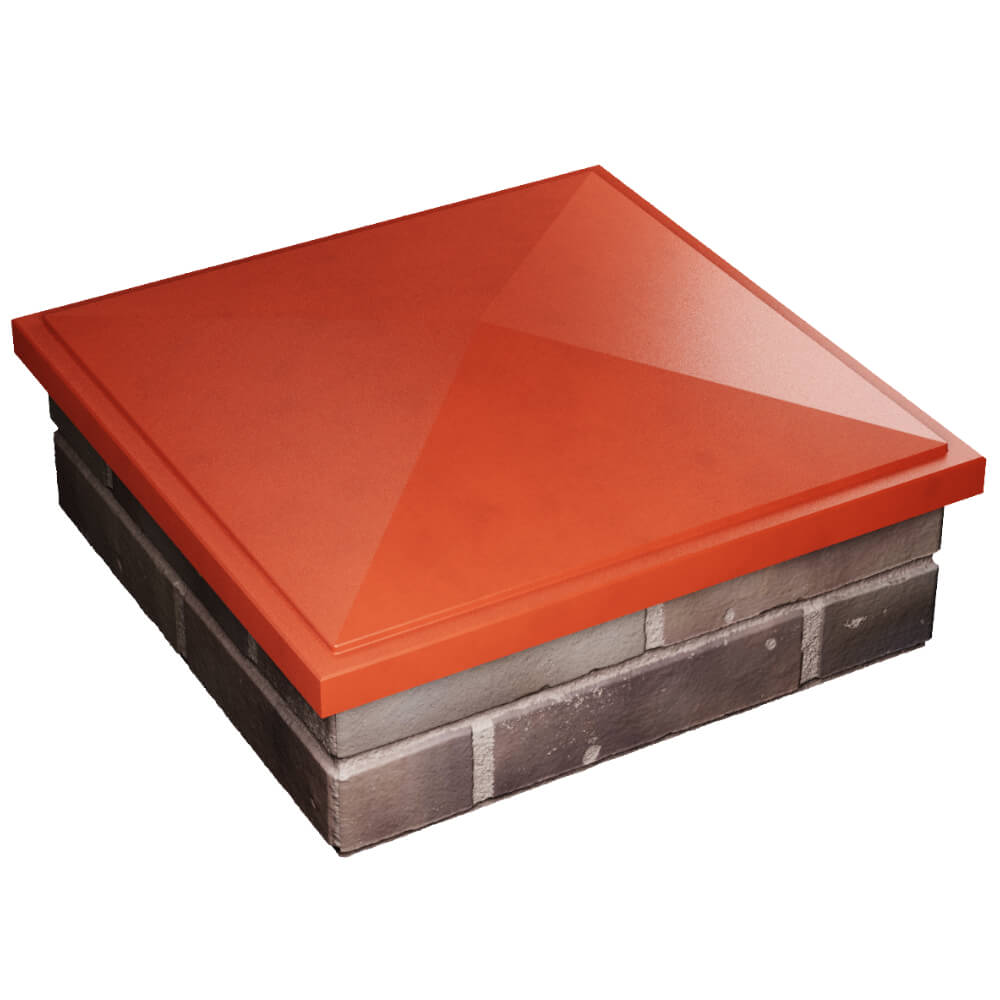 Колпак Zking БонаМоно Красный на столб 2х2 кирпича (515х515, 530х530мм) в Анапе фото