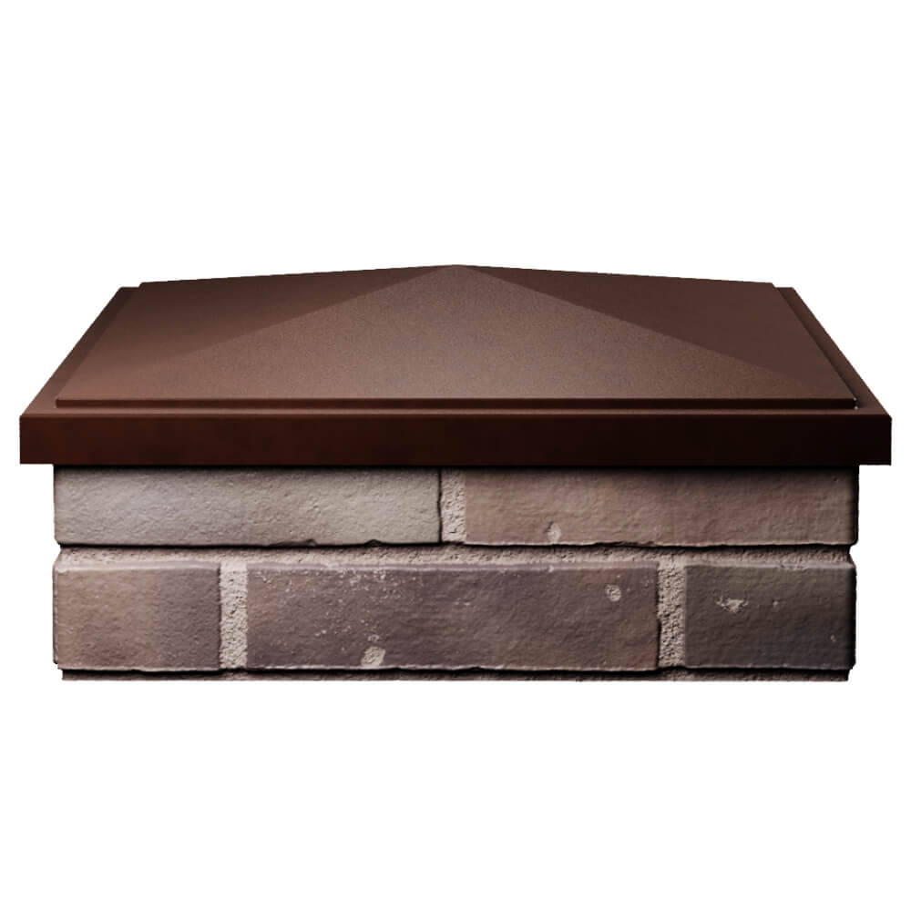 Колпак Zking БонаМоно Коричневый на столб 2х2 кирпича (515х515, 530х530мм) Анапа фото