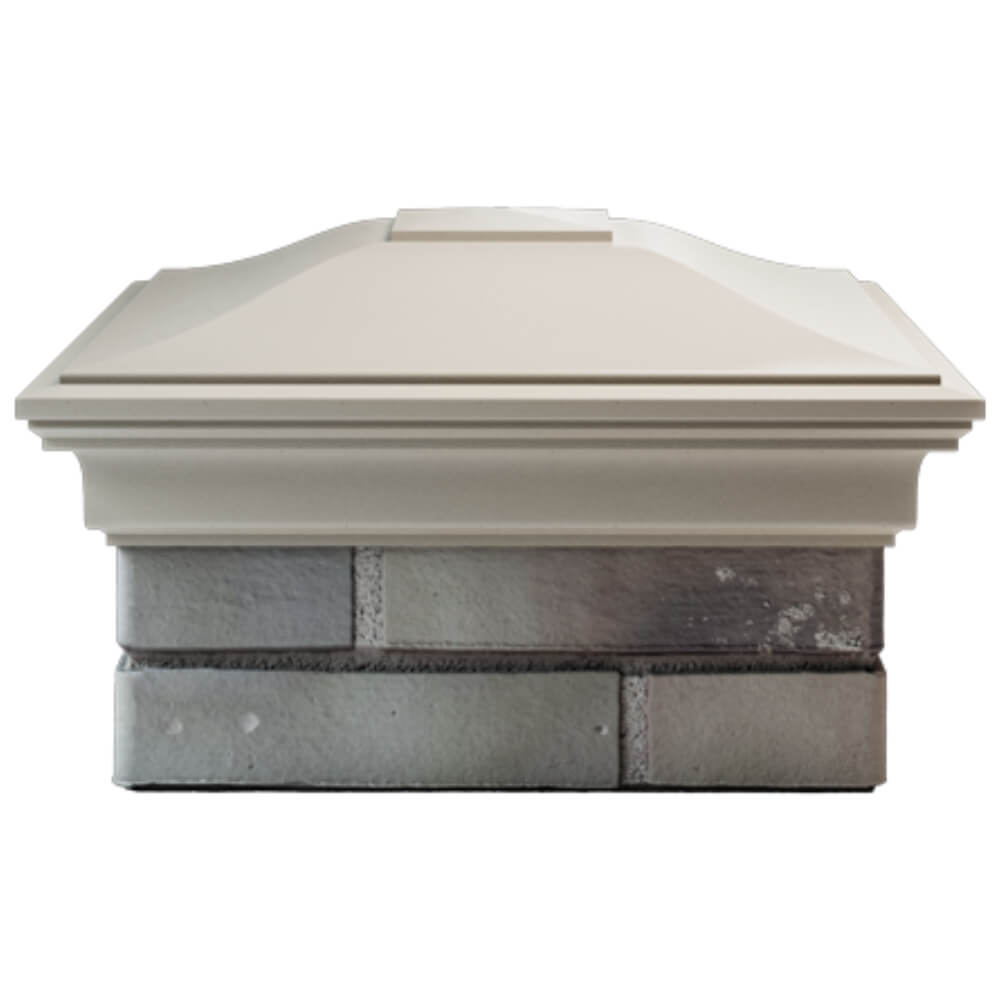 Колпак Zking Монблан Бежевый на столб 1.5х1.5 кирпича (385х385мм) Анапа фото