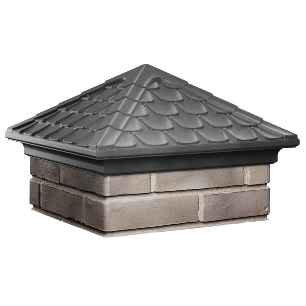 Колпак Zking Эльбрус Серый на столб 1.5х1.5 кирпича (385х385мм) в Анапе фото