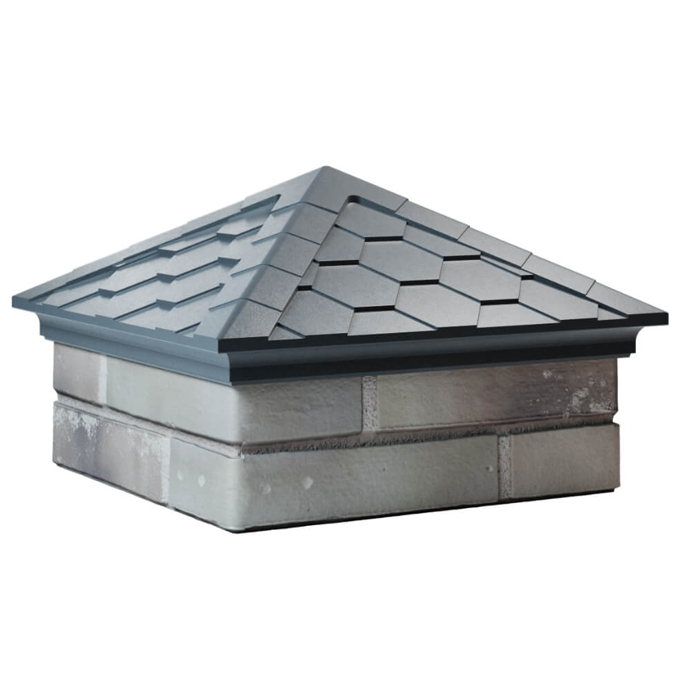 Колпак Zking Эверест Серый на столб 1.5х1.5 кирпича (390х390мм) в Анапе фото