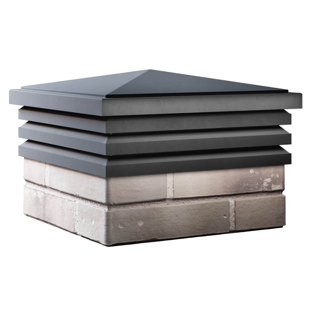 Колпак Zking Бона ХайТек Серый на столб 1.5х1.5 кирпича (385х385мм) в Анапе фото