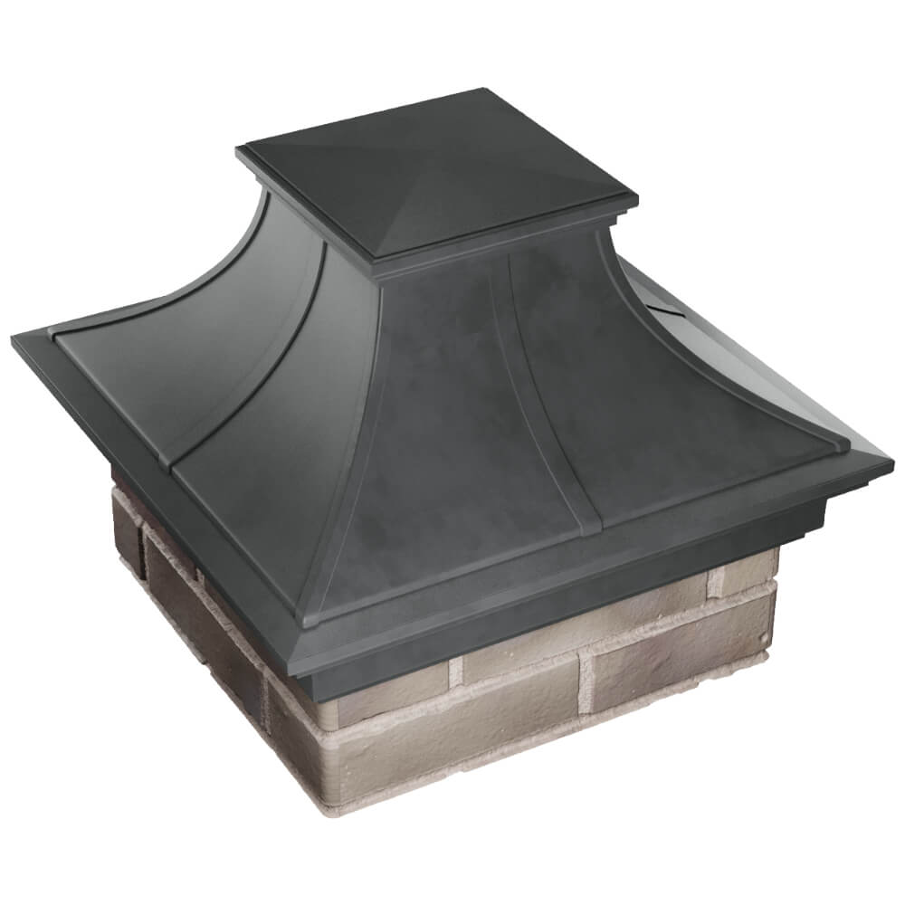 Колпак Zking Монблан Премиум Серый на столб 1.5х1.5 кирпича (385х385мм) в Анапе фото