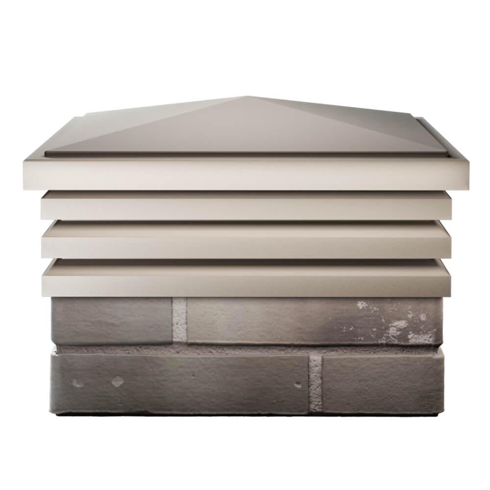 Колпак Zking Бона ХайТек Бежевый на столб 1.5х1.5 кирпича (385х385мм) Анапа фото