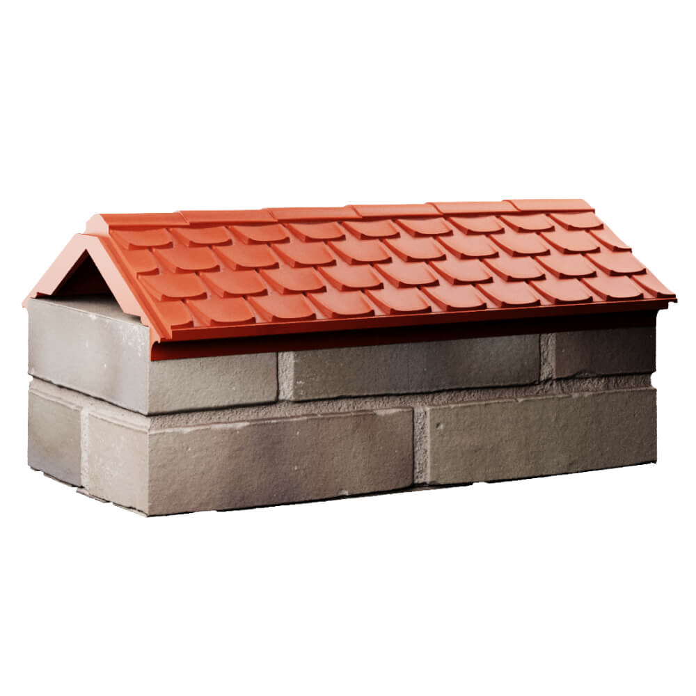 Парапет Zking Эльбрус Красный с посадкой на 1 кирпич (255мм) Анапа фото