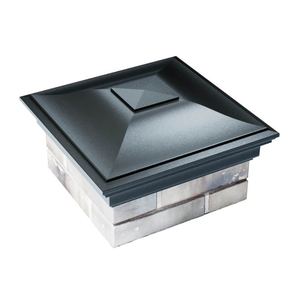 Колпак Zking Монблан Черный на столб 1.5х1.5 еврокирпича 0.7НФ (355х355мм) в Анапе фото