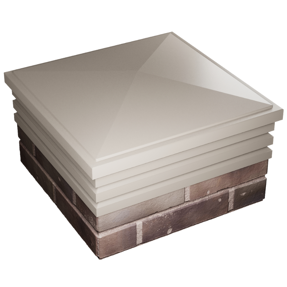 Колпак Zking Бона ХайТек Бежевый на столб 2х2 кирпича (513х513мм) в Анапе фото