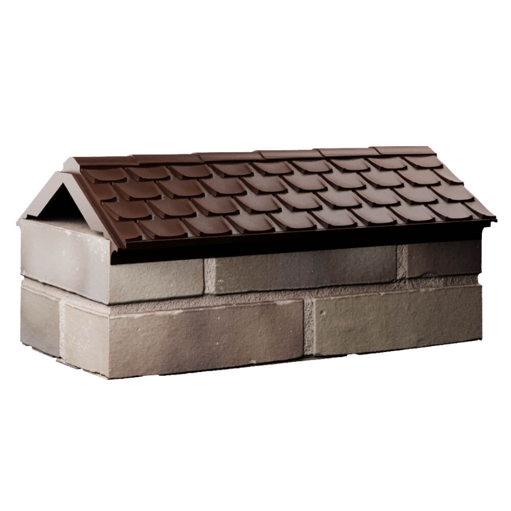 Парапет Zking Эльбрус Коричневый с посадкой на 1 кирпич (255мм) Анапа фото