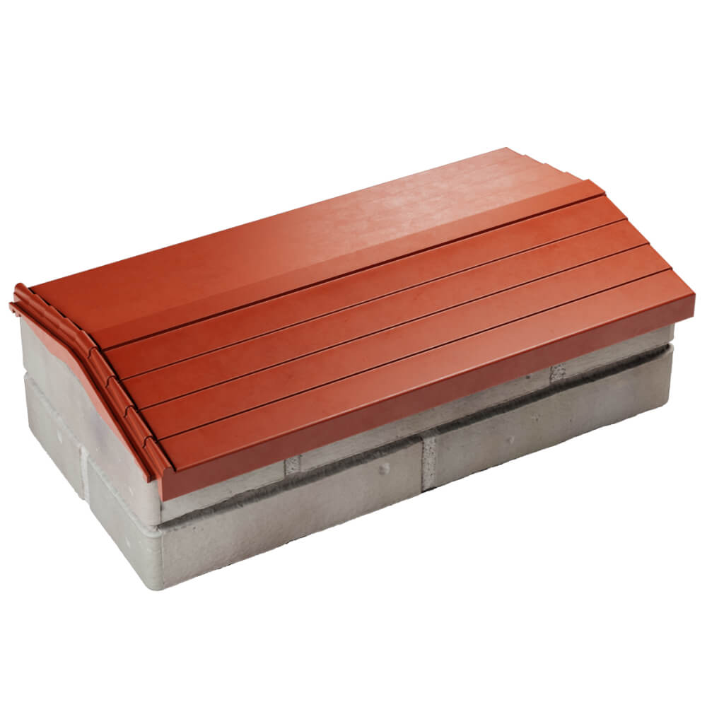 Парапет Zking Бона ХайТек Красный с посадкой на 1 кирпич (200/225/255мм) в Анапе фото