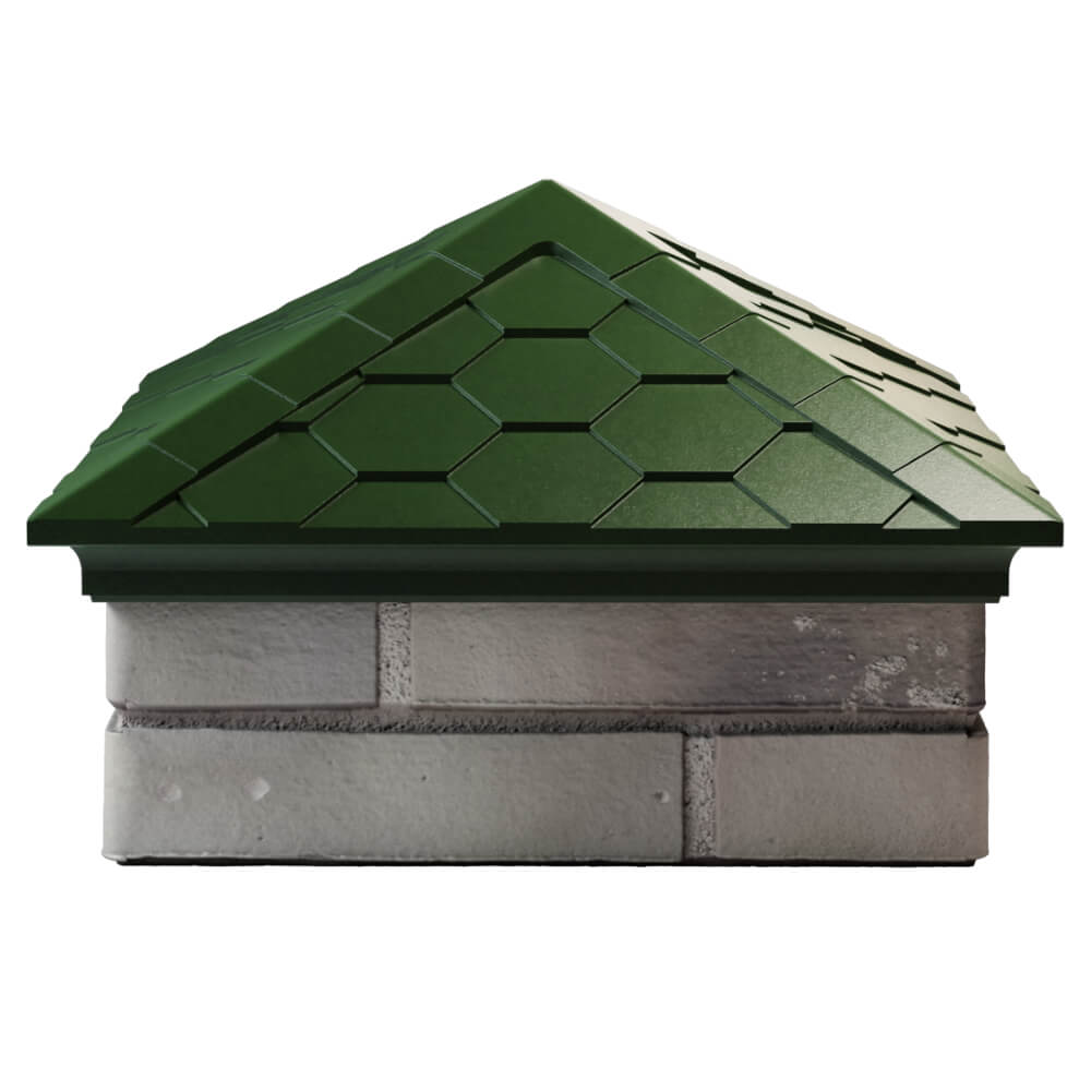 Колпак Zking Эверест Зеленый на столб 1.5х1.5 кирпича (390х390мм) Анапа фото