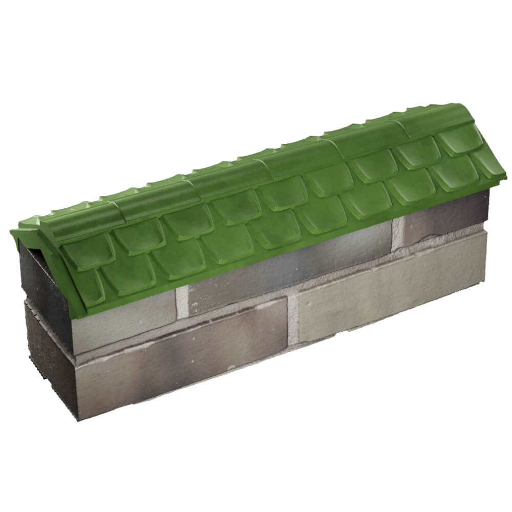 Парапет Zking Эльбрус Зеленый с посадкой на 0.5 кирпича (130мм) в Анапе фото